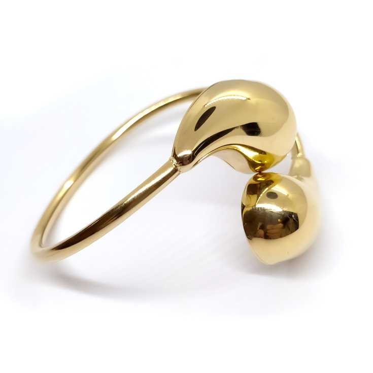 brazalete maxi gota dorado ajustable