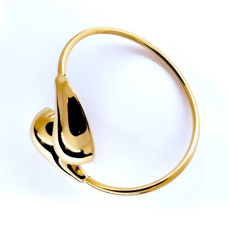 brazalete maxi gota dorado ajustable