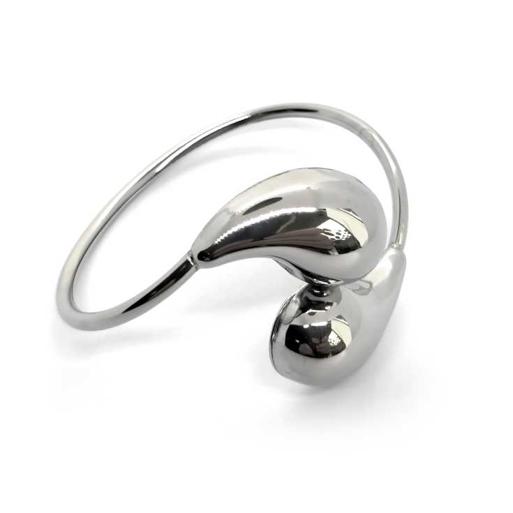 brazalete maxi gota plateado ajustable brazalete maxi gota plateado ajustable