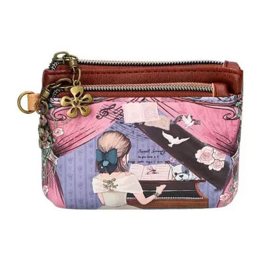 sweet & candy piano girl with puppy monedero pequeño