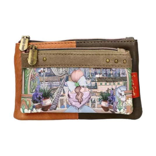 sweet & candy harp with puppy cartera monedero mediano