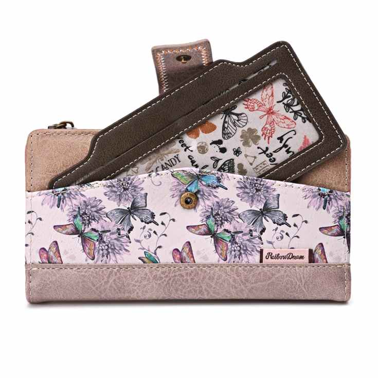 sweet & candy girl with bouquets of flowers cartera cierrre broche
