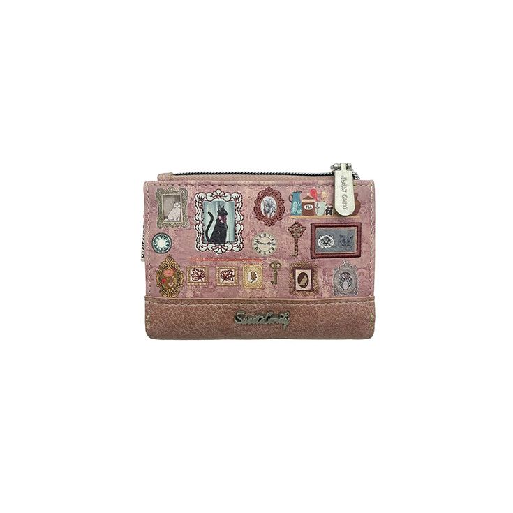 sweet candy cartera huellas rosa