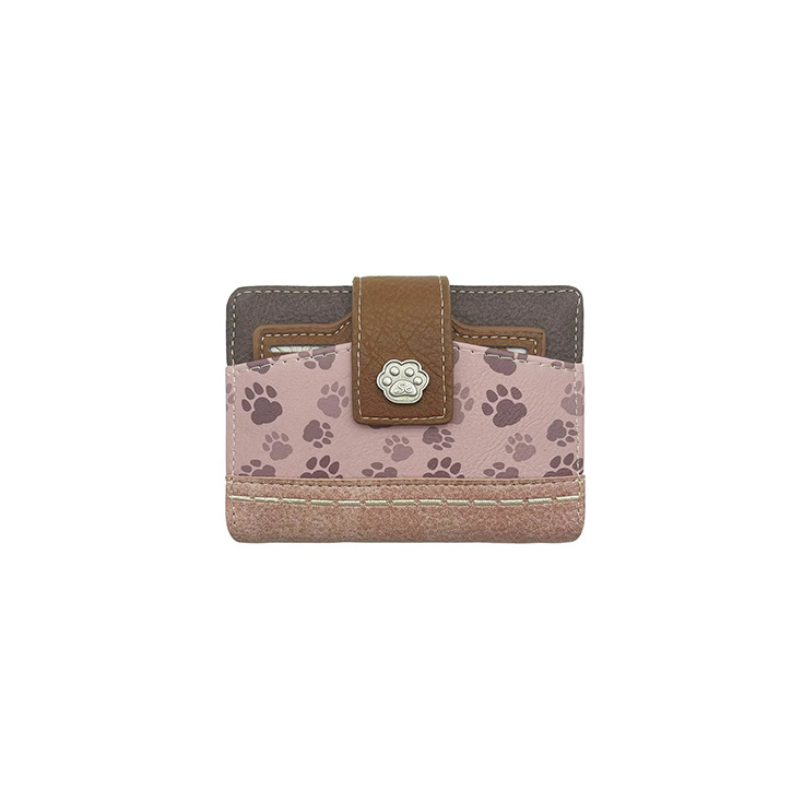 sweet candy cartera huellas rosa