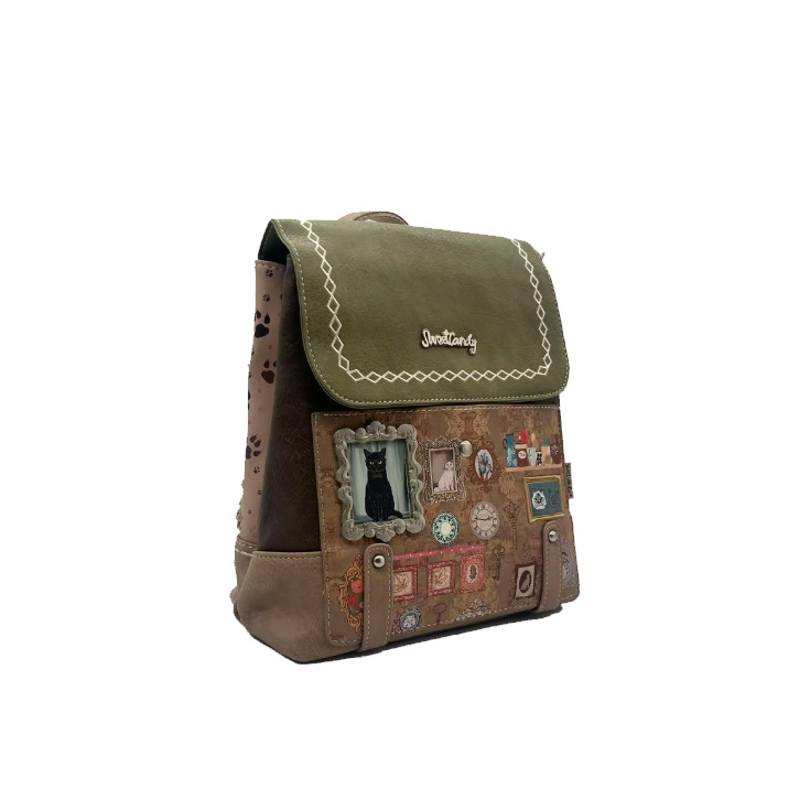 sweet candy mochila huellas kahki 