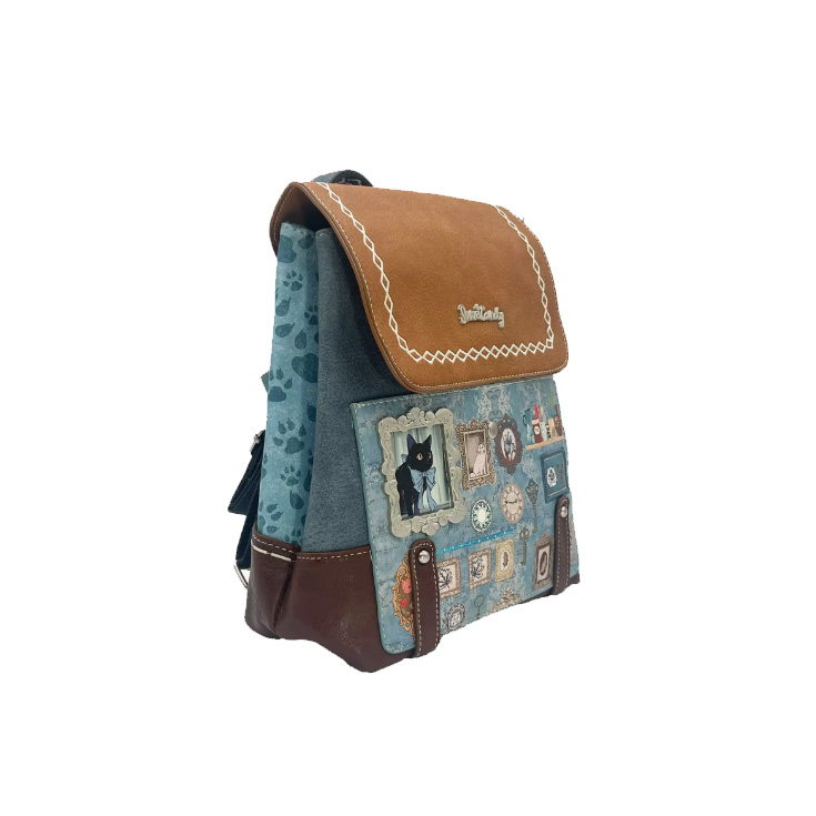 sweet candy mochila huellas azul