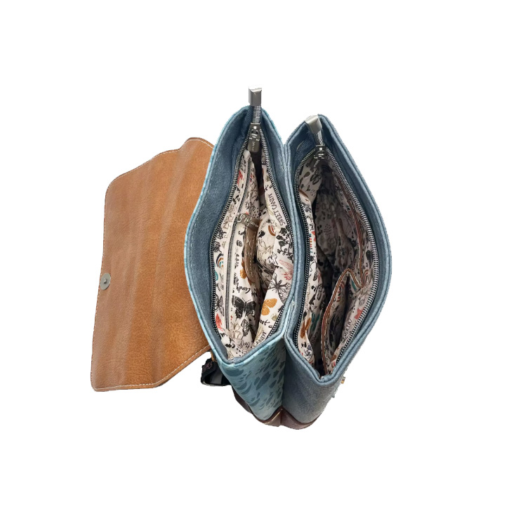 sweet candy mochila huellas azul