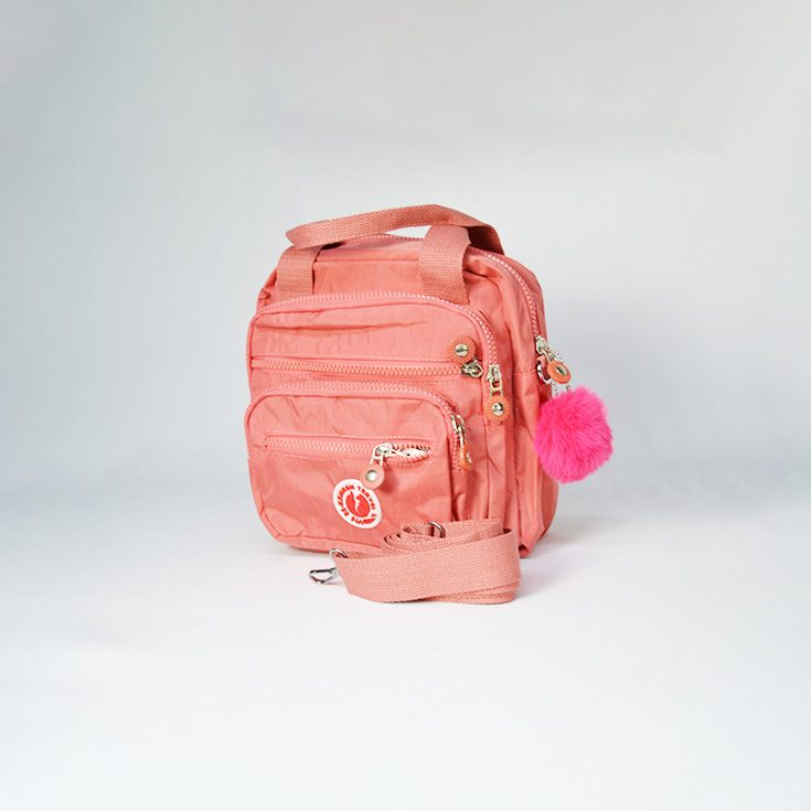 bolso mochila pequeña kaken coral