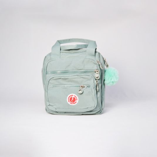 bolso mochila pequeña kaken verde turquesa