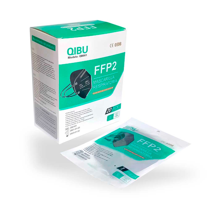 mascarillas ffp2 nr color negro talla adulto caja 20 unidades mascarillas ffp2 nr color negro talla adulto caja 20 unidades