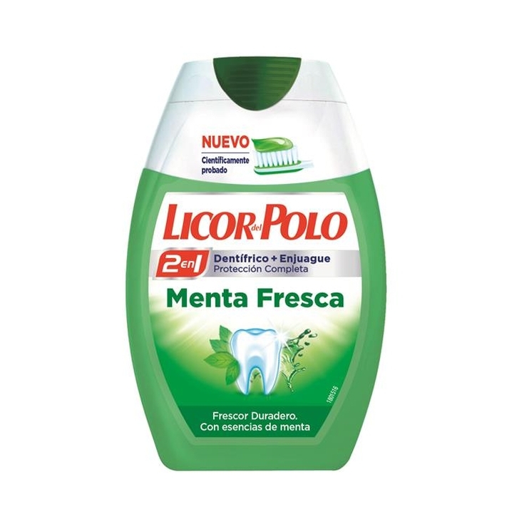 licor del polo pasta de dientes 2 en 1 menta fresca 75ml