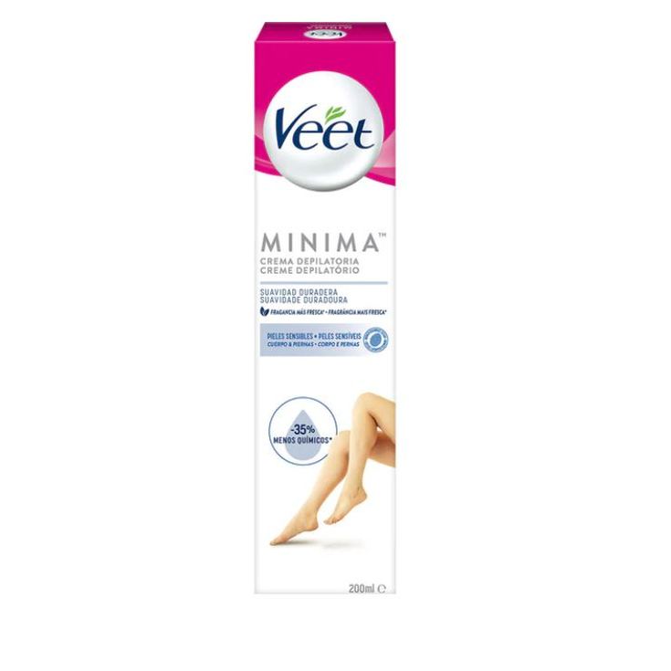 veet minima crema depilatoria cuerpo y piernas para piel sensible 200ml