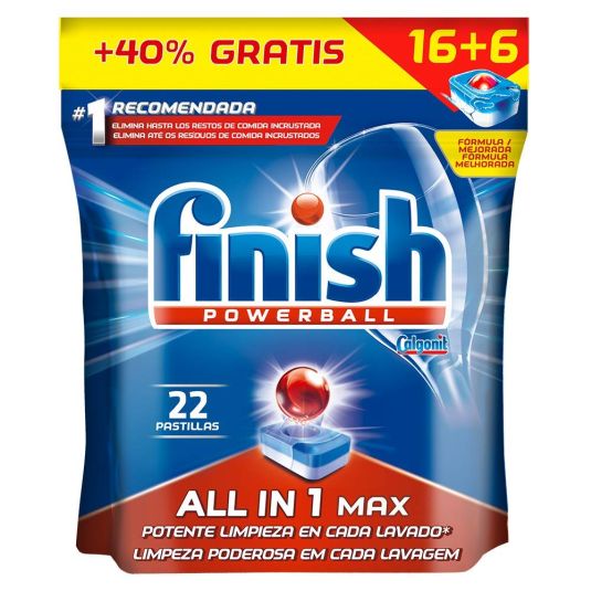 finish todo en 1 max 16+6 pastillas