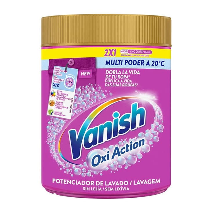 vanish oxi advance potenciador del lavado 400+400g vanish oxi advance potenciador del lavado 400+400g