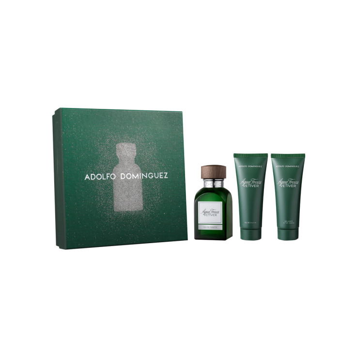 adolfo dominguez vetiver agua fresca eau de toilette 120ml cofre 3 piezas adolfo dominguez vetiver agua fresca eau de toilette 120ml cofre 3 piezas