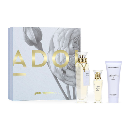 adolfo dominguez agua fresca de rosas 120ml cofre 3 piezas adolfo dominguez agua fresca de rosas 120ml cofre 3 piezas