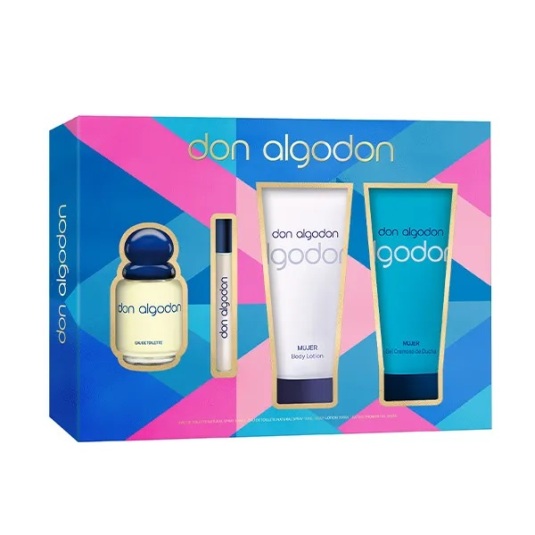 don algodon mujer eau de toilette 100ml estuche 4 piezas