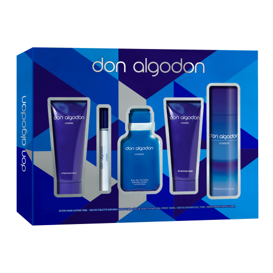 don algodon hombre eau de toilette 100ml estuche 5 piezas