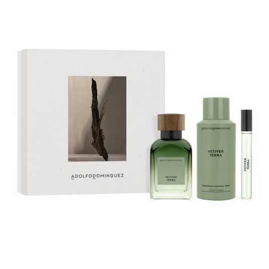 adolfo dominguez vetiver terra eau de parfum 120ml cofre 2 piezas