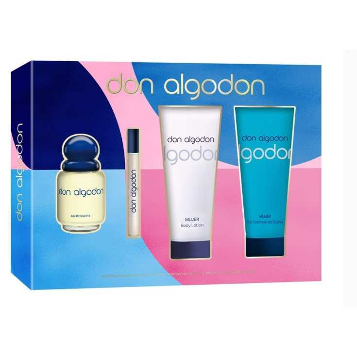 don algodon mujer eau de toilette 100ml estuche 4 piezas - delaUz