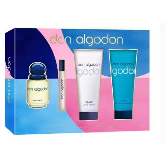 don algodon mujer eau de toilette 100ml estuche 4 piezas