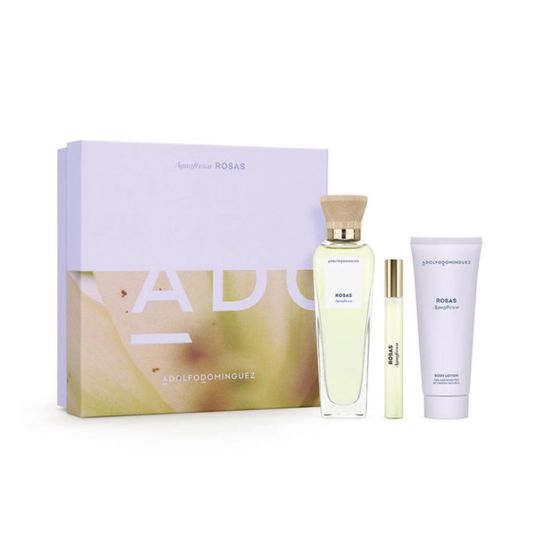 adolfo dominguez agua fresca rosas edt 100ml cofre 3 piezas adolfo dominguez agua fresca rosas edt 100ml cofre 3 piezas