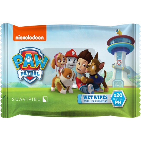 suavipiel toallitas humedas infantiles paw patrol con aloe vera 20unds