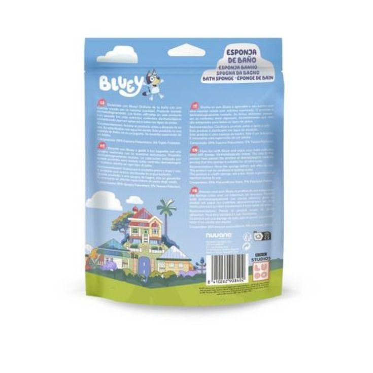 esponja bluey baño