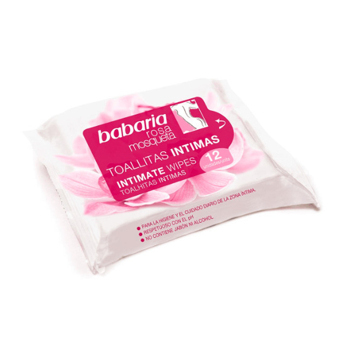 babaria toallitas intimas rosa mosqueta 12unidades babaria toallitas intimas rosa mosqueta 12unidades