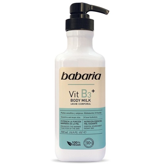 babaria bit b3+ body milk vitamina b3 dosificador 500ml