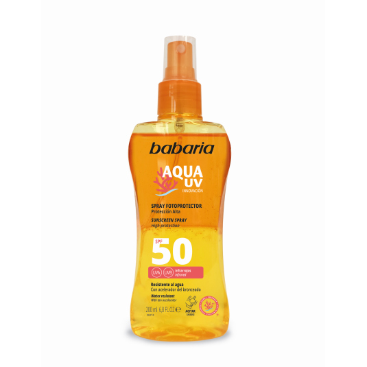 babaria solar spray aqua bifasica spf50 uv 200ml