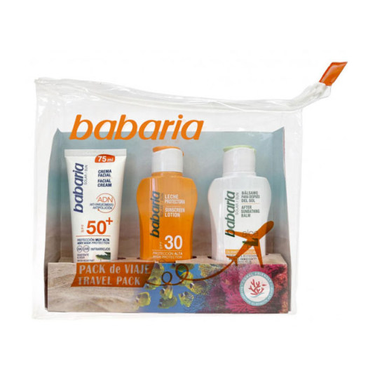 pack babaria neceser solares tamaño viaje
