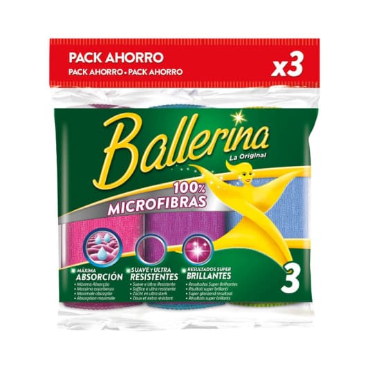 ballerina bayetas microfibra 3 unidades