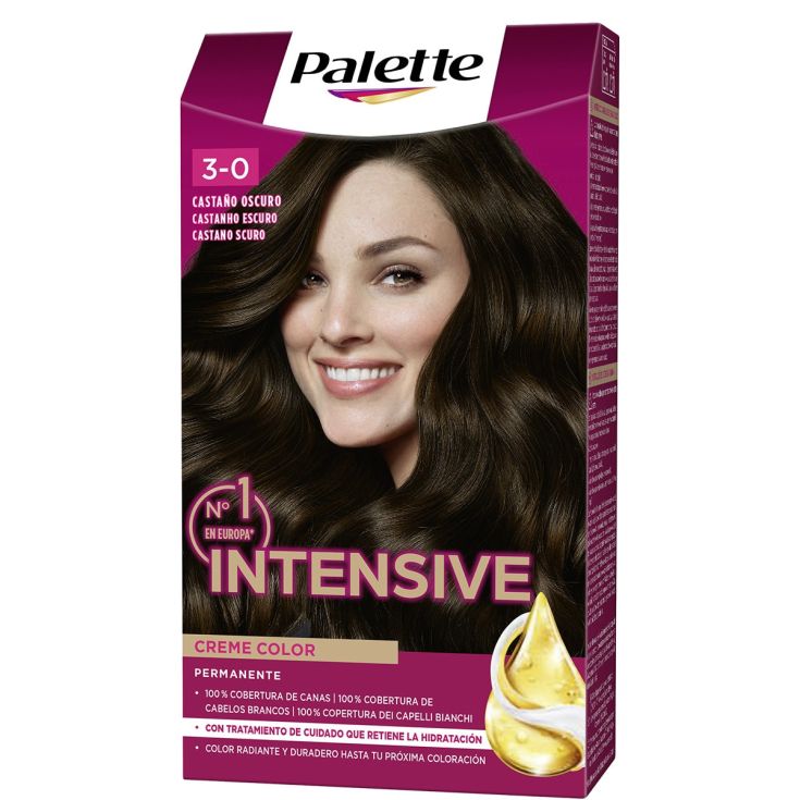 palette intensive creme color tinte permanente 3 castaño oscuro