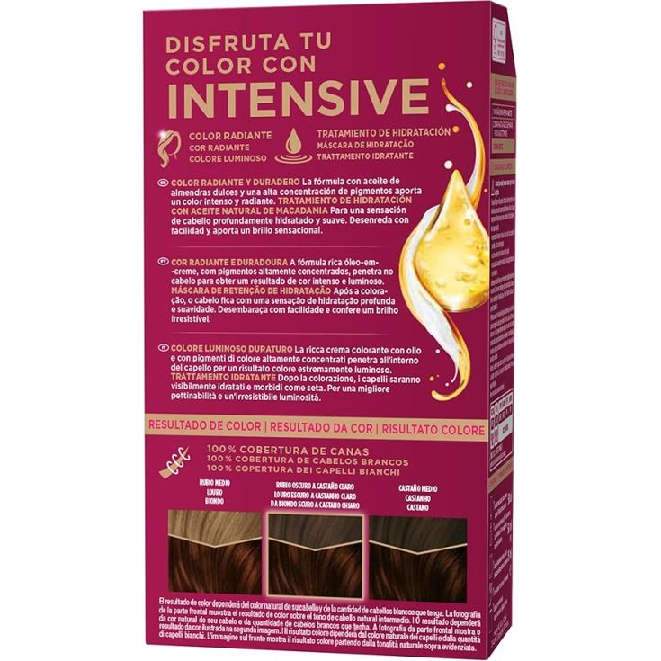 palette intensive creme color tinte permanente 5.68 castaño claro rojizo