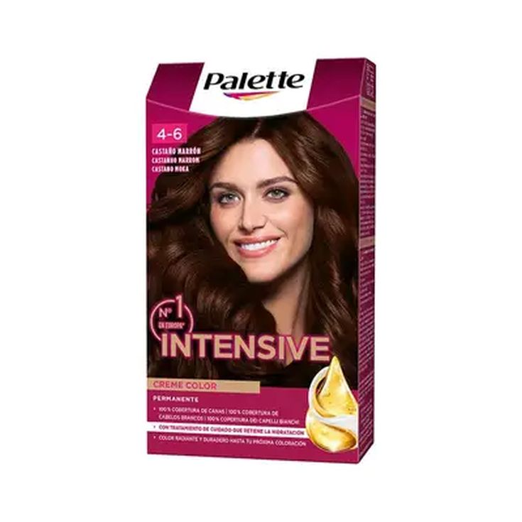 palette intensive creme color tinte permanente 4.6 castaño marron