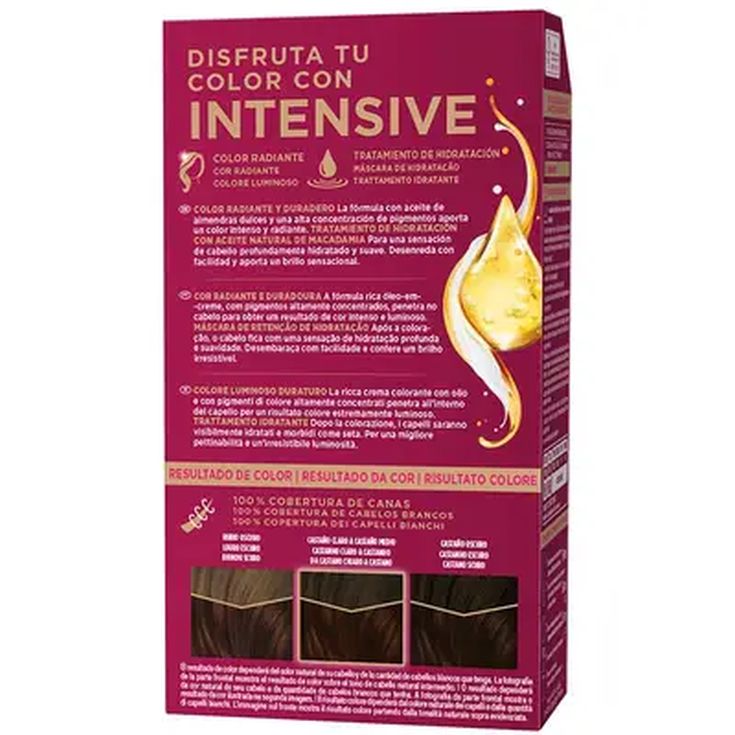 palette intensive creme color tinte permanente 4.6 castaño marron