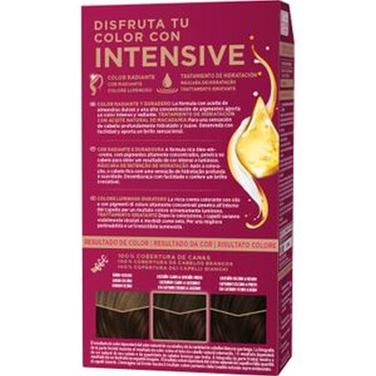 palette intensive creme color tinte permanente 3.65 castaño chocolate
