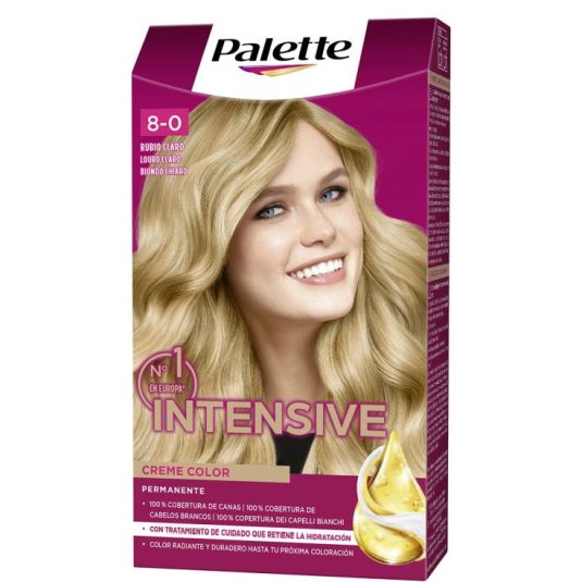 palette intensive creme color tinte permanente 8 rubio claro