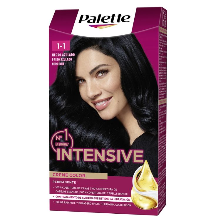 palette intensive creme color tinte permanente 1.1 negro azulado