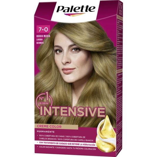 palette intensive creme color tinte permanente 7 rubio medio