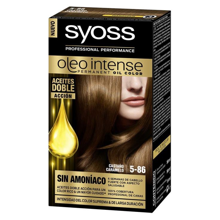 syoss oleo intense tinte permanente sin amoniac 5-86 castaño caramelo syoss oleo intense tinte permanente sin amoniac 5-86 castaño caramelo