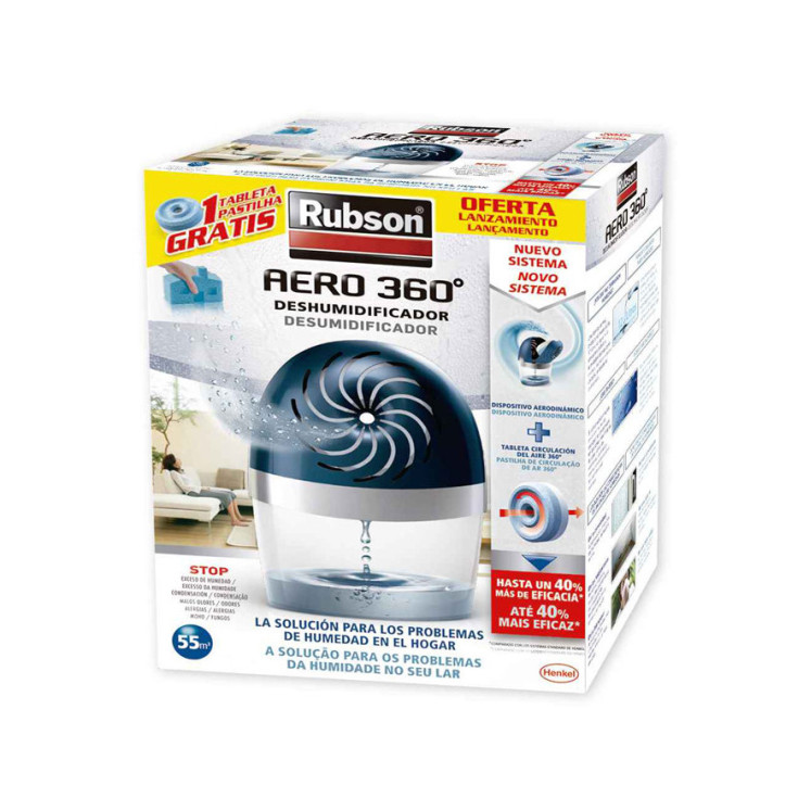 rubson aero 360º deshumidificador recargable rubson aero 360º deshumidificador recargable