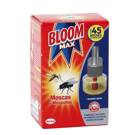 bloom max insecticida electrico volador moscas y mosquitos recambio 1 unidad