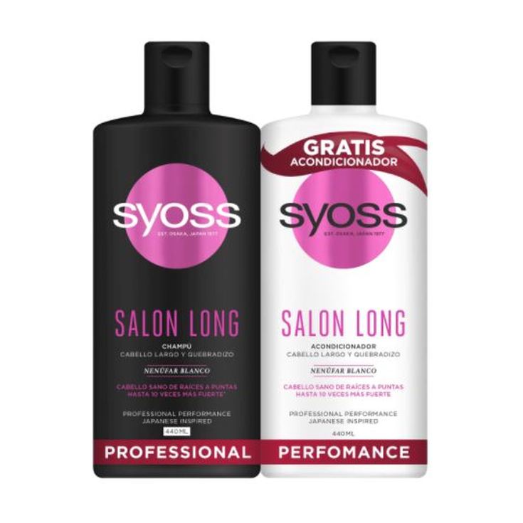 syoss salon long champu 400ml + acondicionador salon long 400ml gratis syoss salon long champu 400ml + acondicionador salon long 400ml gratis