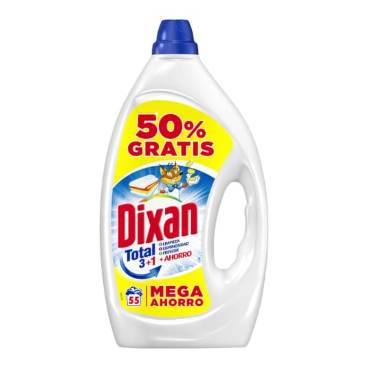 dixan detergente gel clasico 55 dosis