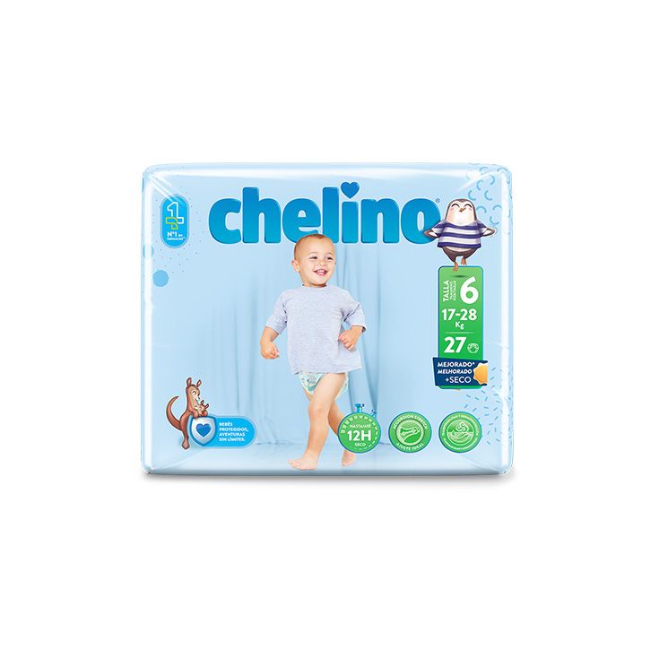 chelino pañal talla 6 17-28kg 27ud - delaUz