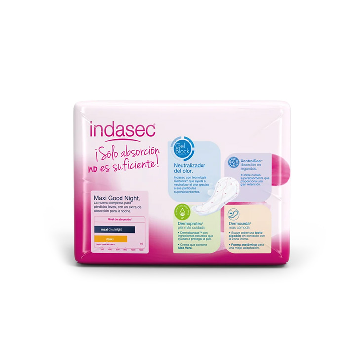 indasec dermoseda maxi night 12ud