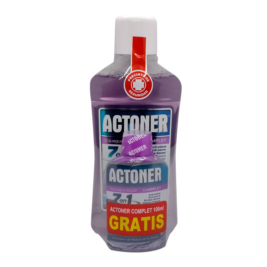 actoner enjuague bucal 7en1 500ml + mini talla gratis