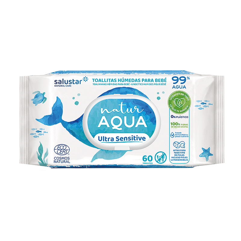 salustar toallitas bebe natur aqua 60ud